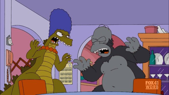 homer marge king kong godzilla simpsons