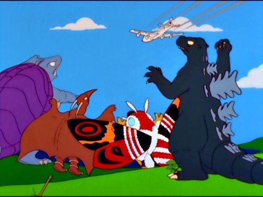 godzilla mothra rodan gamera simpsons