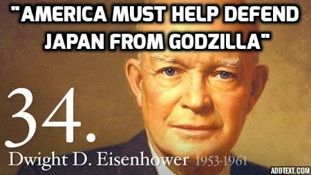 This is what I found when I did a Google image search for "Godzilla hiding." This is so much better than the joke I originally had in mind.  Bless you internet, blinternet.