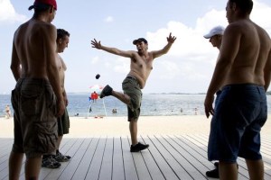 In non-kaiju hackey-sack, the only bug you have to worry about is a roach.