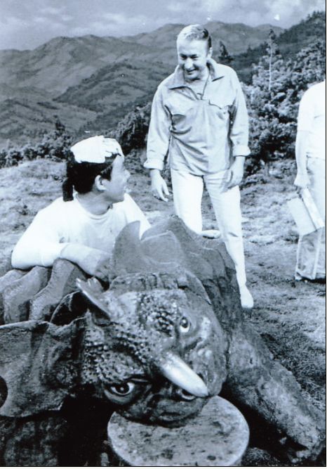 Shown here goofing around with Baragon suit actor Haruo Nakajima, because Nick is fucking cool.
