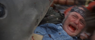 Quint learned the hard way that he was made out of organic, gluten-free tofu.