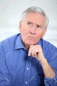 8973906-Portrait-of-smiling-old-man-with-thoughtful-look-Stock-Photo